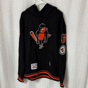NWT PRO STANDARD BALTIMORE ORIOLES MENS BLACK RETRO CLASSIC FASHION HOOD - XL
